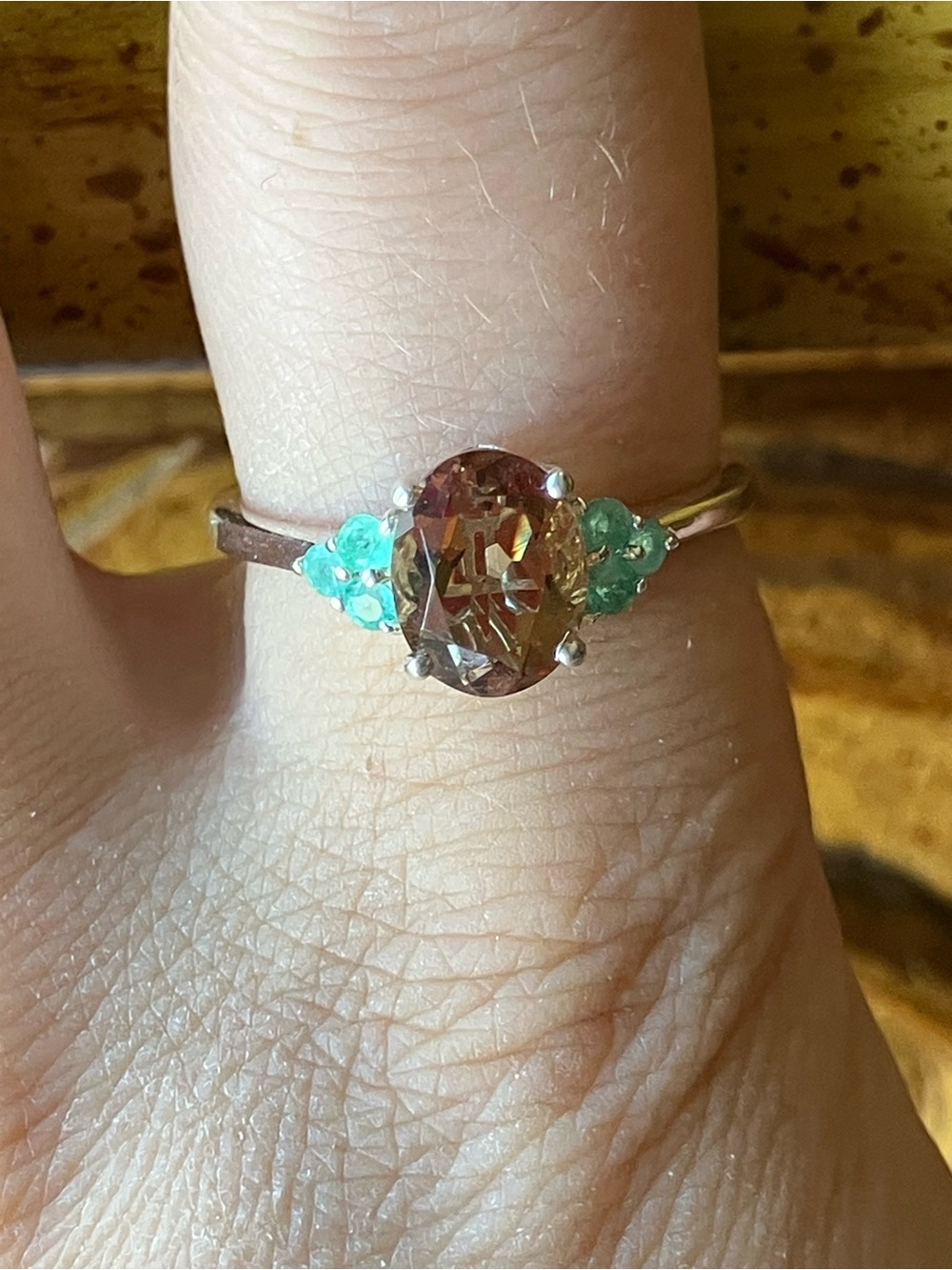 Color Changing Alexite Zambian Emerald Sterling Silver Ring Size 9